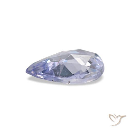 Zafiro azul natural de 0,53 ct, en forma de pera, VVS-VS