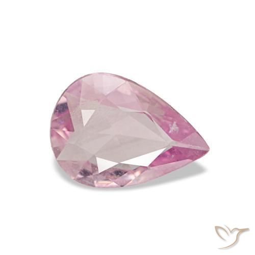 Zafiro rosa natural de 0,45 ct, en forma de pera, VS