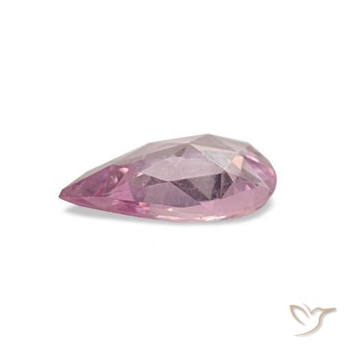 Zafiro rosa natural de 0,45 ct, en forma de pera, VS