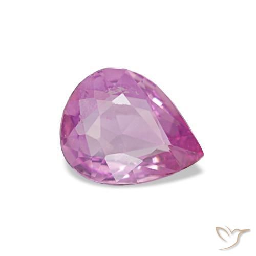 Zafiro púrpura natural de 0,46 ct, en forma de pera, VS