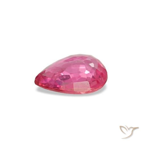 Zafiro rosa natural de 0,28 ct, en forma de pera, VS