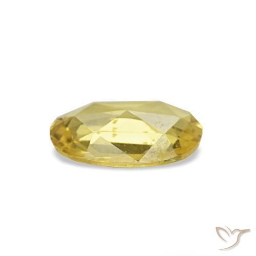 Zafiro amarillo natural de 0,34 ct, corte óvalo, VS