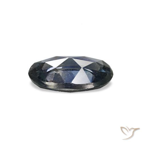 Zafiro azul natural de 0,49 ct, corte óvalo, VS