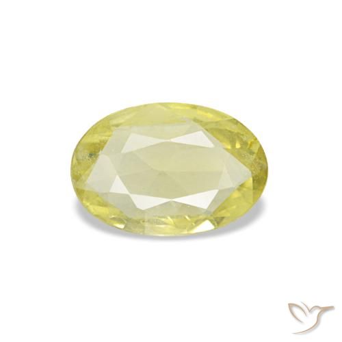 Zafiro amarillo natural de 0,28 ct, corte óvalo, VVS-VS