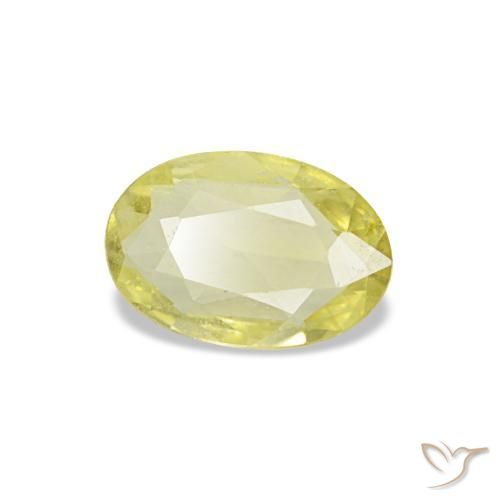 Zafiro amarillo natural de 0,28 ct, corte óvalo, VVS-VS