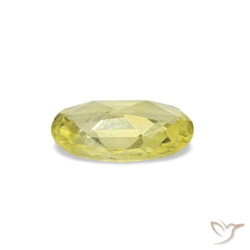 Zafiro amarillo natural de 0,28 ct, corte óvalo, VVS-VS