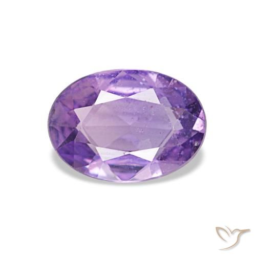 Zafiro violeta natural de 0,75 ct, corte óvalo, VS