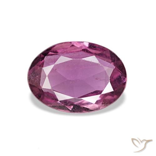 Zafiro púrpura natural de 0,75 ct, corte óvalo, VVS-VS
