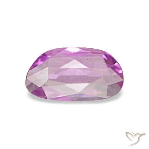 Zafiro púrpura natural de 0,39 ct, forma elegante, VVS