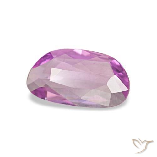 Zafiro púrpura natural de 0,39 ct, forma elegante, VVS