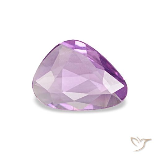 Zafiro púrpura natural de 0,45 ct, forma elegante, VVS