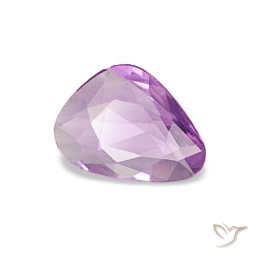 Zafiro púrpura natural de 0,45 ct, forma elegante, VVS