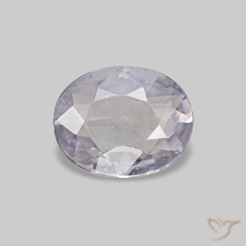 Zafiro gris natural de 0,44 ct, corte óvalo, VVS-VS