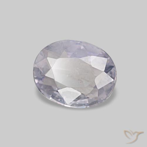 Zafiro gris natural de 0,44 ct, corte óvalo, VVS-VS