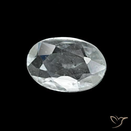 Zafiro gris natural de 0,37 ct, corte óvalo, VVS-VS