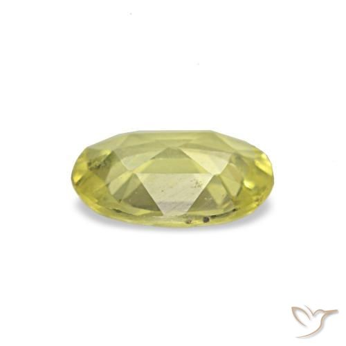 Zafiro amarillo natural de 0,45 ct, corte óvalo, VVS-VS