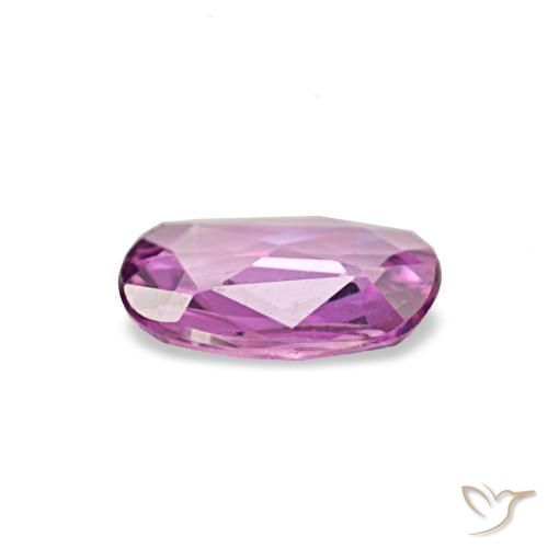 Zafiro púrpura natural de 0,44 ct, corte óvalo, VVS