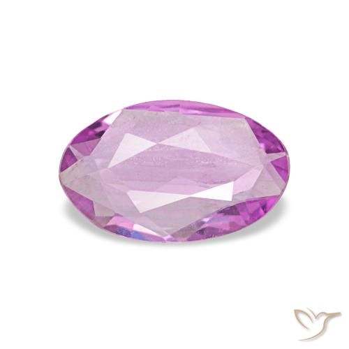 Zafiro púrpura natural de 0,44 ct, corte óvalo, VVS