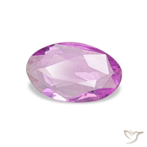 Zafiro púrpura natural de 0,44 ct, corte óvalo, VVS