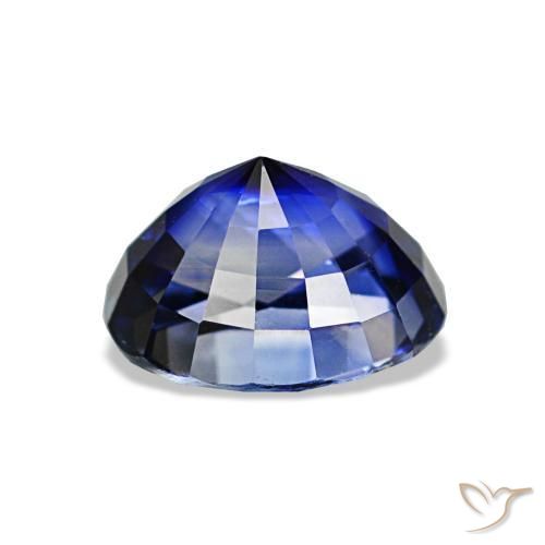 Zafiro azul natural de 1,34 ct, corte óvalo, VVS