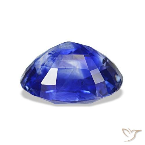 Zafiro azul natural de 1,41 ct, corte óvalo, VS