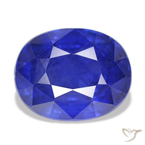 Zafiro azul de 5,48 ct, ovalado, VS