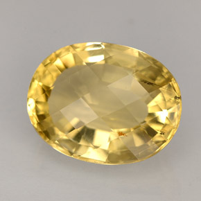 Escapolita amarillo natural de 5,95 ct, corte óvalo, VS