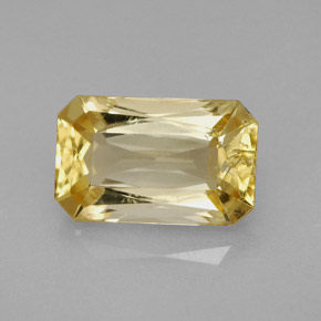 Escapolita amarillo natural de 3,24 ct, corte esmeralda, VS-SI