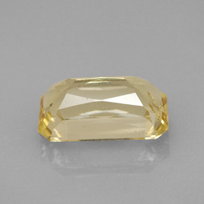 Escapolita amarillo natural de 3,24 ct, corte esmeralda, VS-SI