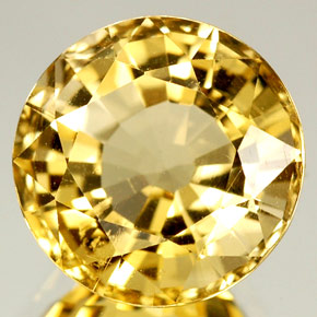 Escapolita amarillo natural de 3,94 ct, corte redondo, VS