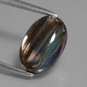 Escapolita multicolor natural de 3,89 ct, corte óvalo, transparente