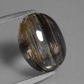 Escapolita multicolor natural de 4,07 ct, corte óvalo, transparente