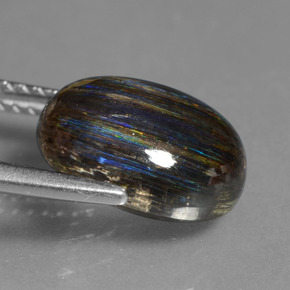 Escapolita multicolor natural de 4,07 ct, corte óvalo, transparente