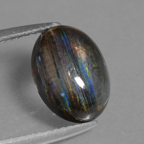 Escapolita multicolor natural de 3,85 ct, corte óvalo, transparente