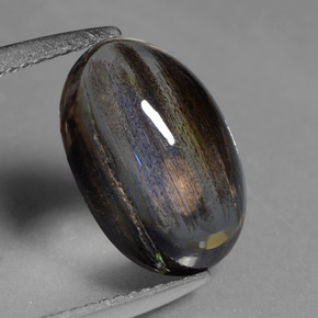 Escapolita Arcoíris colorido natural de 3.55 ct, Corte Óvalo, Transparente