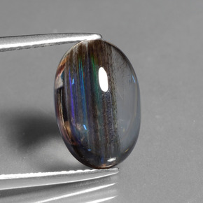 Escapolita multicolor natural de 5,76 ct, corte óvalo, transparente
