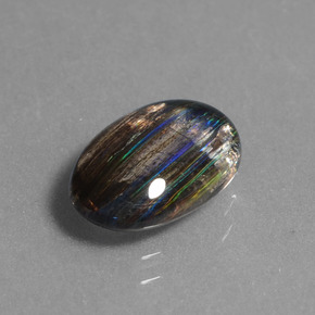 Escapolita multicolor natural de 2,59 ct, corte óvalo, transparente