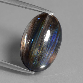 Escapolita multicolor natural de 6,73 ct, corte óvalo, transparente