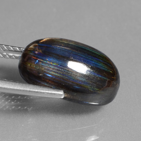 Escapolita multicolor natural de 6,73 ct, corte óvalo, transparente