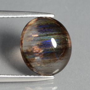 Escapolita multicolor natural de 4,21 ct, corte óvalo, transparente