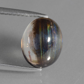 Escapolita multicolor natural de 4,52 ct, corte óvalo, transparente