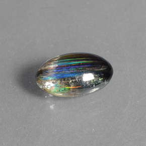Escapolita multicolor natural de 1,45 ct, corte óvalo, transparente