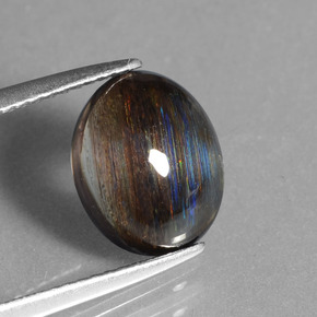 Escapolita Arcoíris colorido natural de 2.54 ct, Corte Óvalo, Translúcido