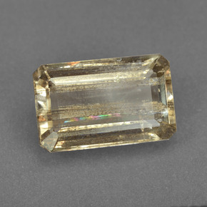 Escapolita multicolor natural de 6,56 ct, corte esmeralda, transparente