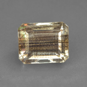 Escapolita Arcoíris colorido natural de 6.13 ct, corte esmeralda, Transparente