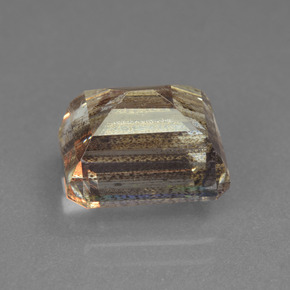 Escapolita Arcoíris colorido natural de 6.13 ct, corte esmeralda, Transparente