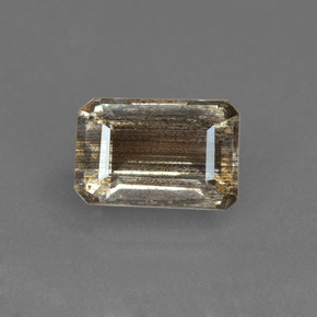 Escapolita Arcoíris colorido natural de 2.88 ct, corte esmeralda, Transparente