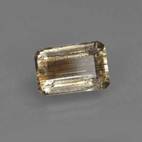 Escapolita Arcoíris colorido natural de 2.88 ct, corte esmeralda, Transparente