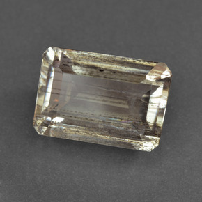 Escapolita Arcoíris colorido natural de 8.41 ct, corte esmeralda, Transparente