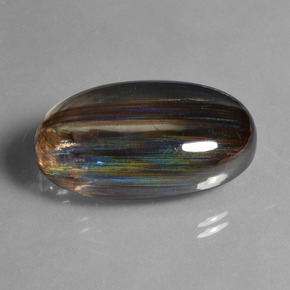 Escapolita Arcoíris colorido natural de 45.72 ct, Corte Óvalo, Transparente